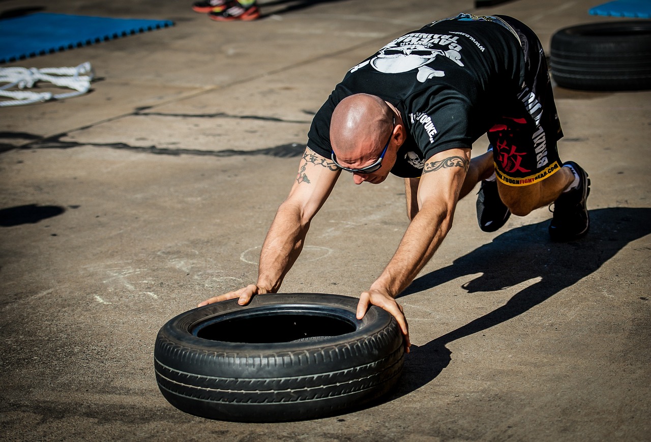 tyre push, tyre workout, training-2140997.jpg